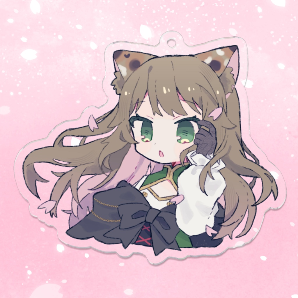 桜フレークアクリルキーホルダー