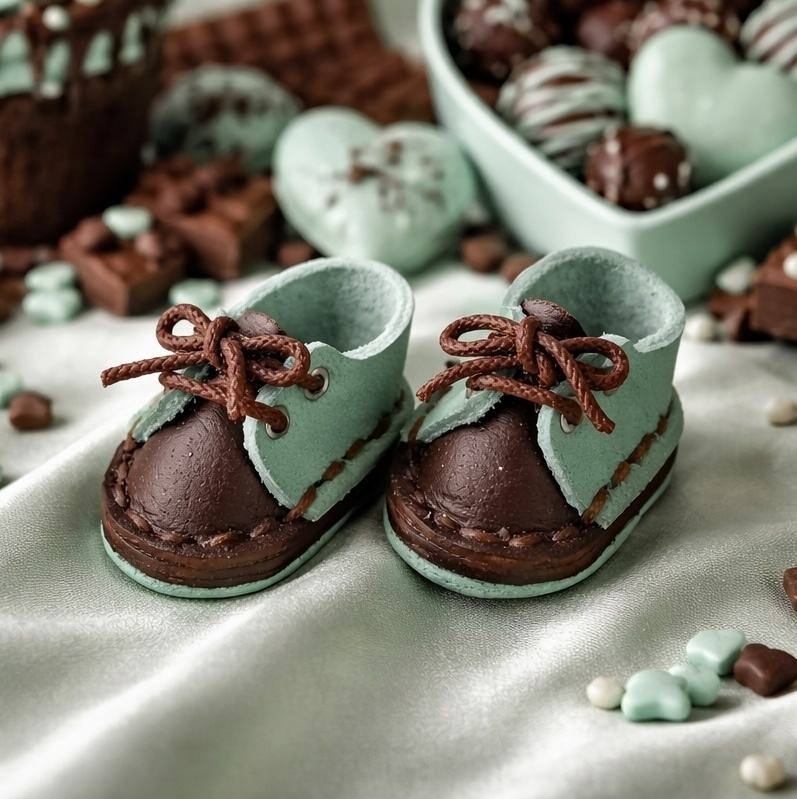 チョコミント靴バレンタイン オビツ11、9〜12cmぬい