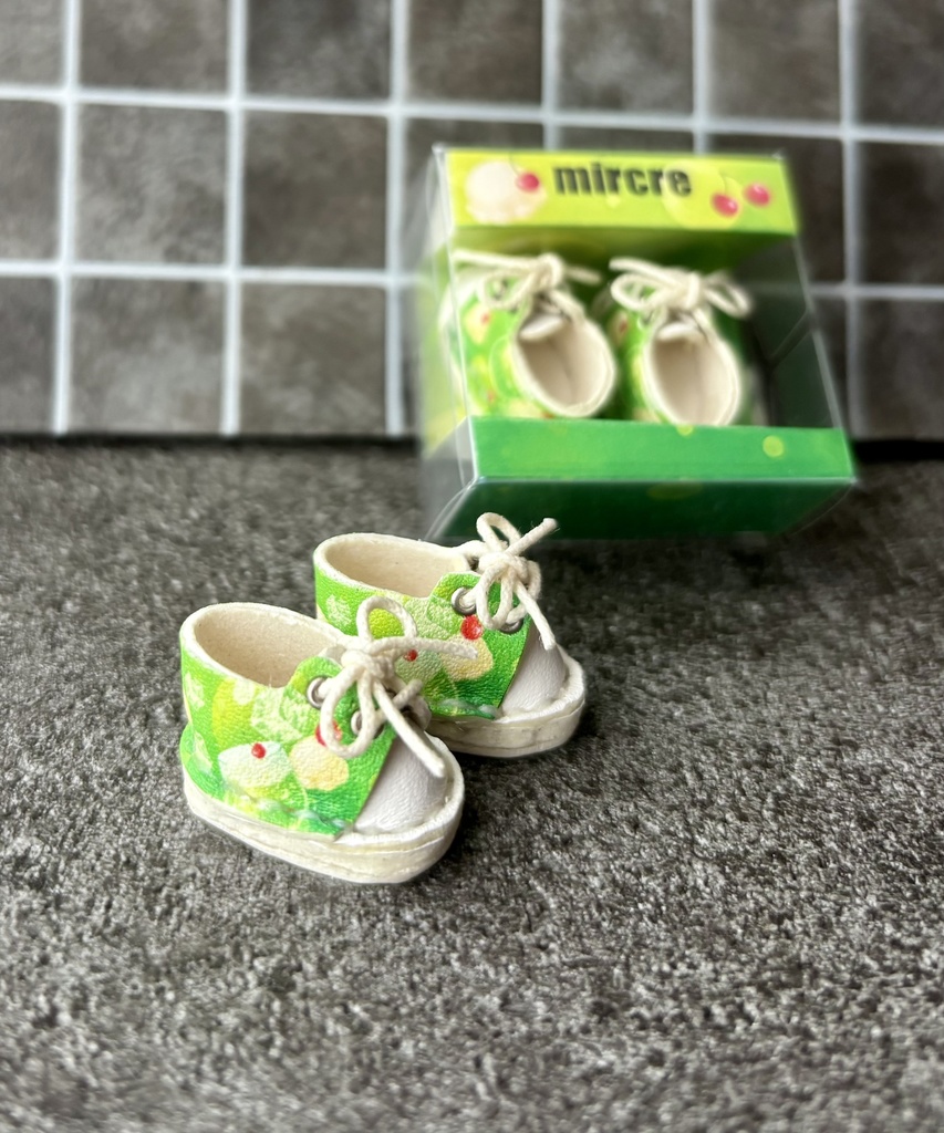 【夏限定】メロンソーダ柄 スニーカー靴 ぬい オビツ11