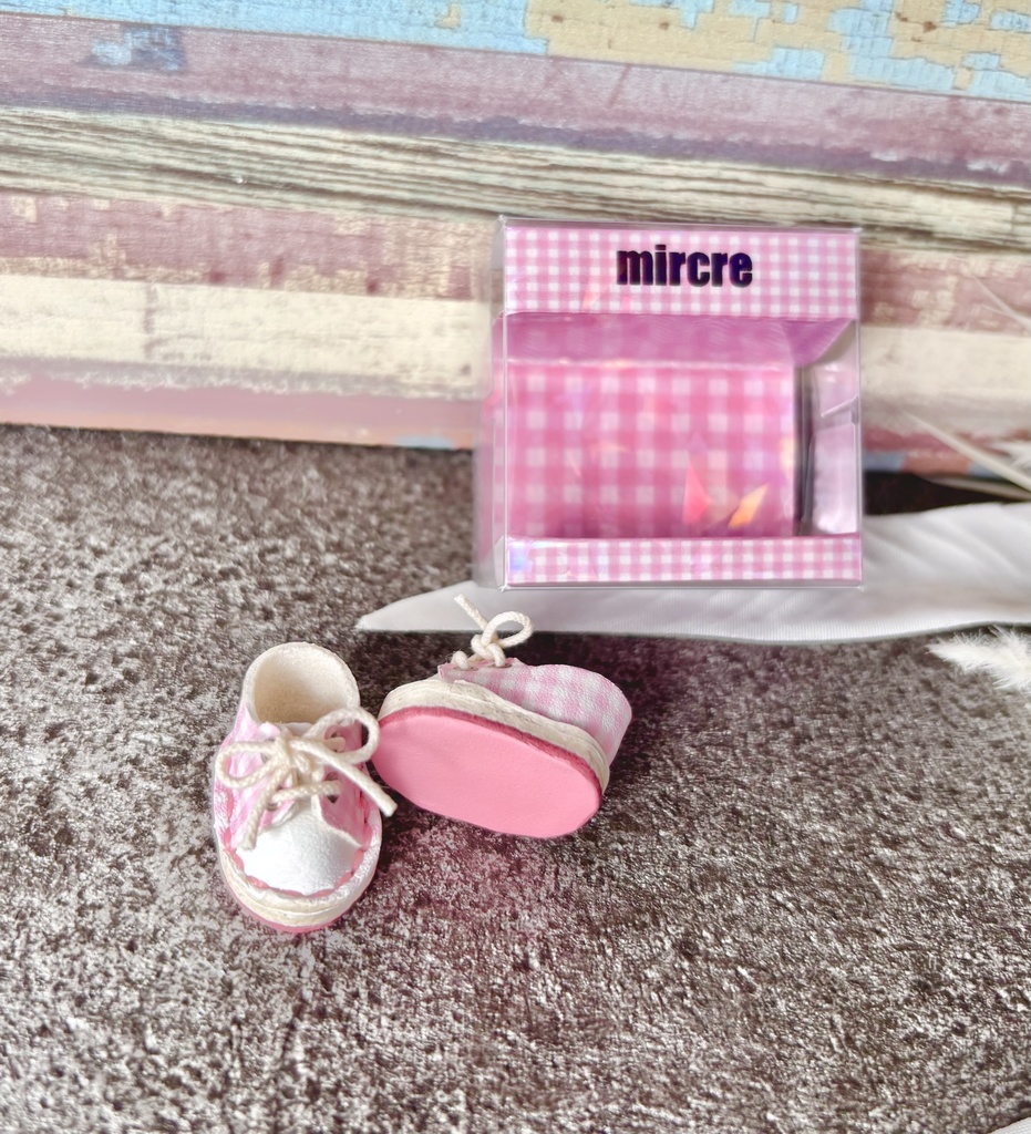 ギンガムチェック靴 10センチぬいオビツ11サイズ