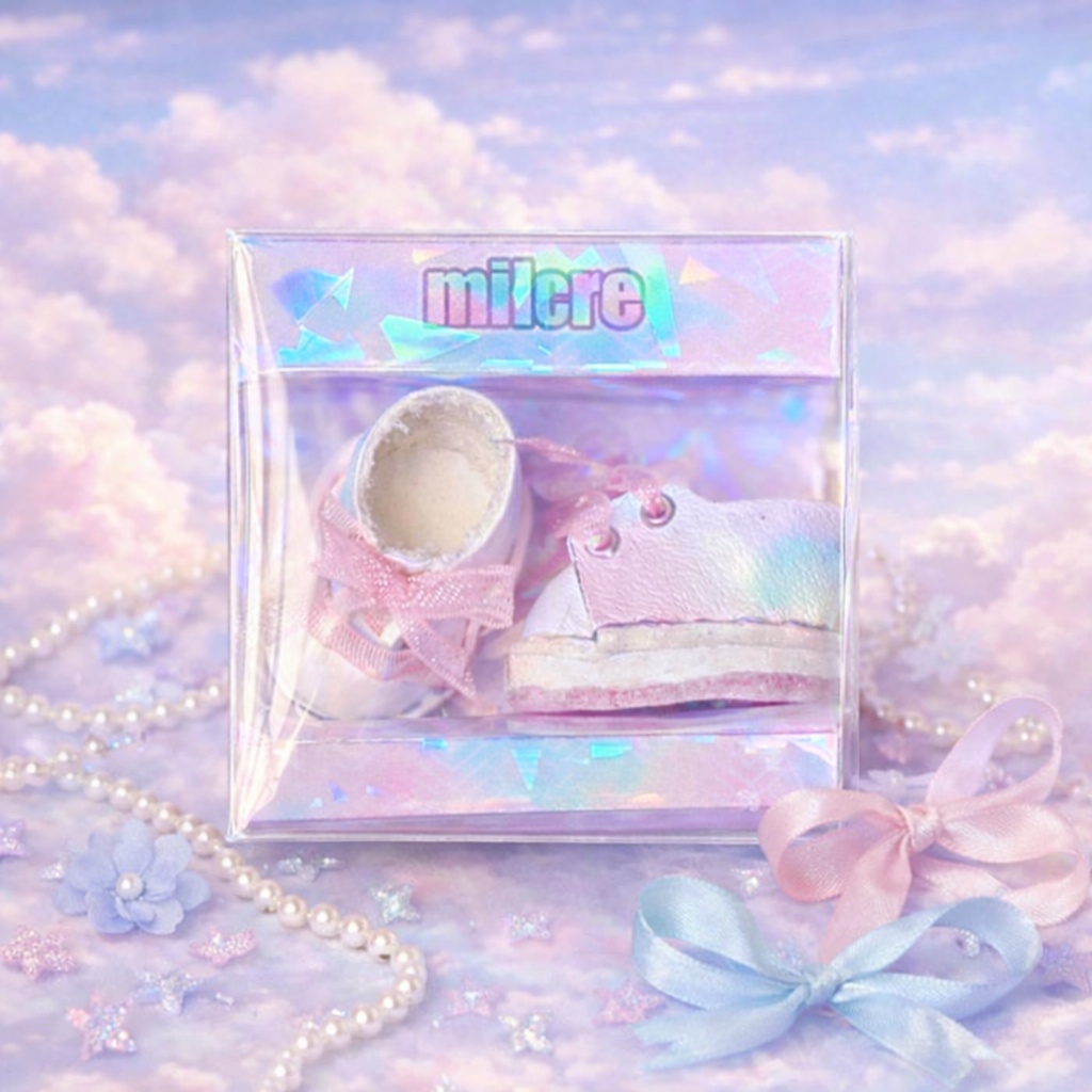 ゆめかわスニーカー🫧まどろみの空　オビツ119〜12cmぬいサイズ