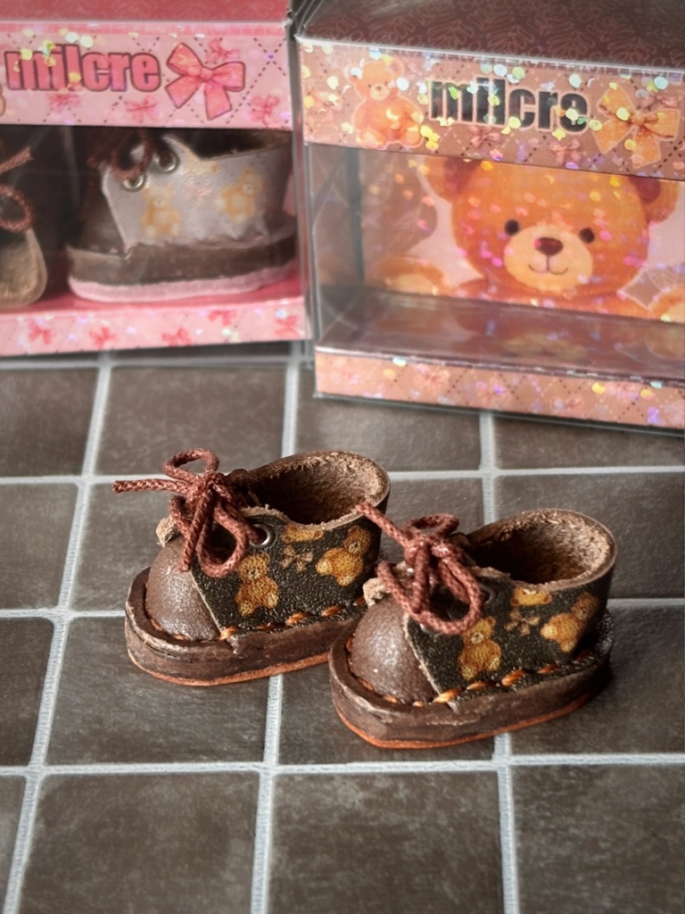 午後のテディベア🧸 オビツ11 10センチぬいサイズ紐靴