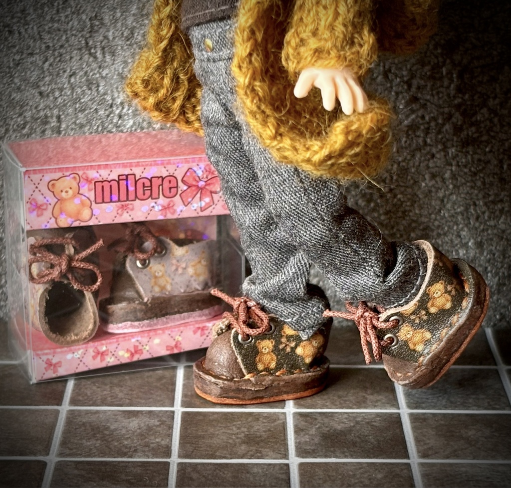 午後のテディベア🧸 オビツ11 10センチぬいサイズ紐靴