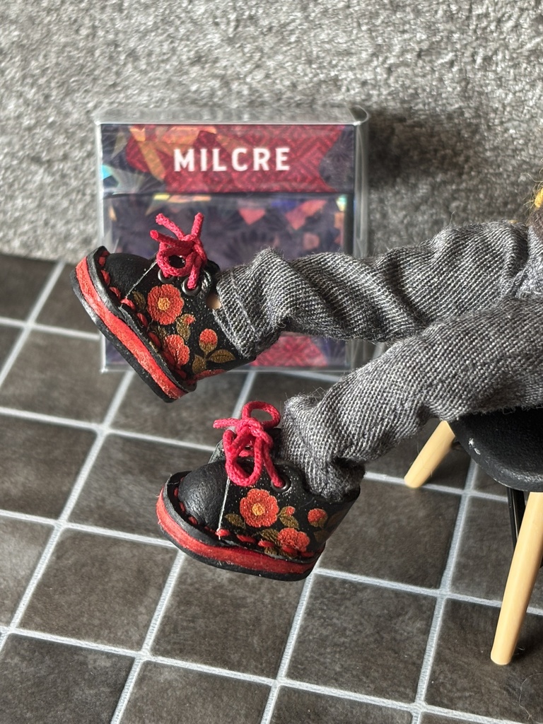 椿スニーカー 本革靴 10センチぬい オビツ11