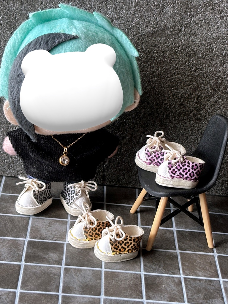 ヒョウ柄🐆スニーカー ぬい オビツ11