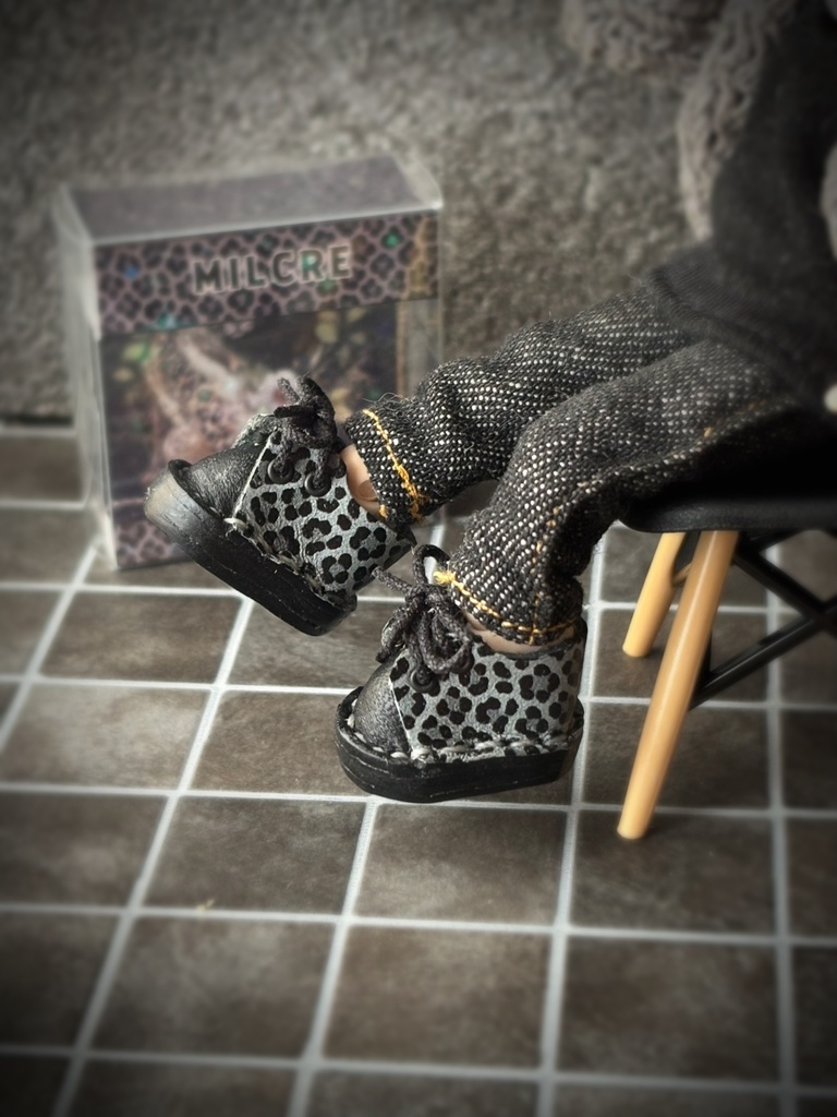 ヒョウ柄🐆スニーカー ぬい オビツ11