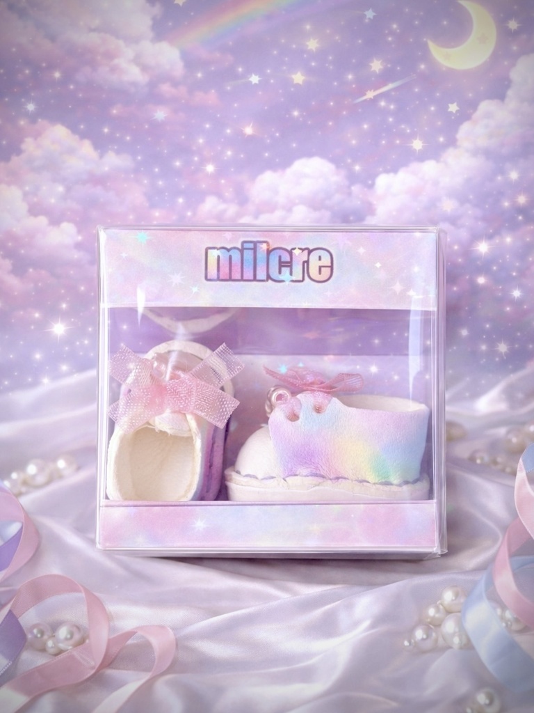 ゆめかわスニーカー🫧まどろみの空 オビツ11 9〜12cmぬいサイズ