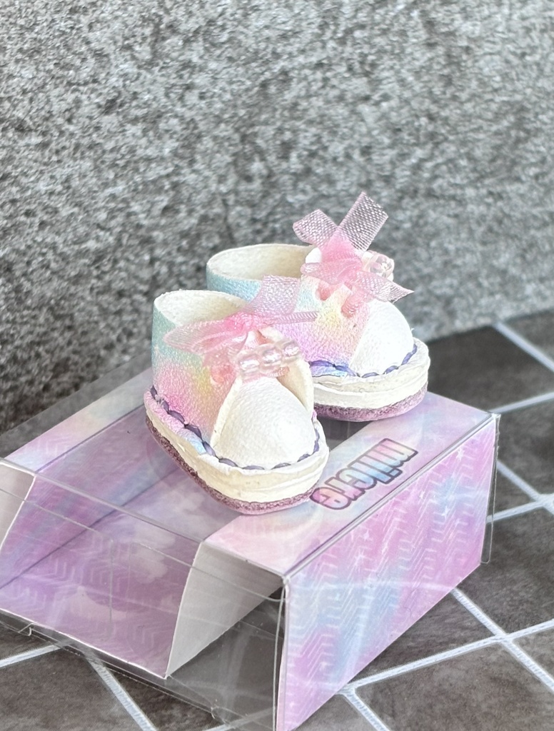ゆめかわスニーカー🫧まどろみの空 オビツ11 9〜12cmぬいサイズ