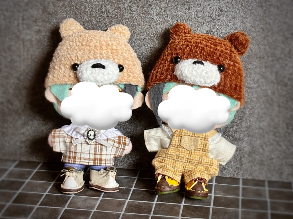 くまちゃん帽子🧸10㎝ぬいちゃん用