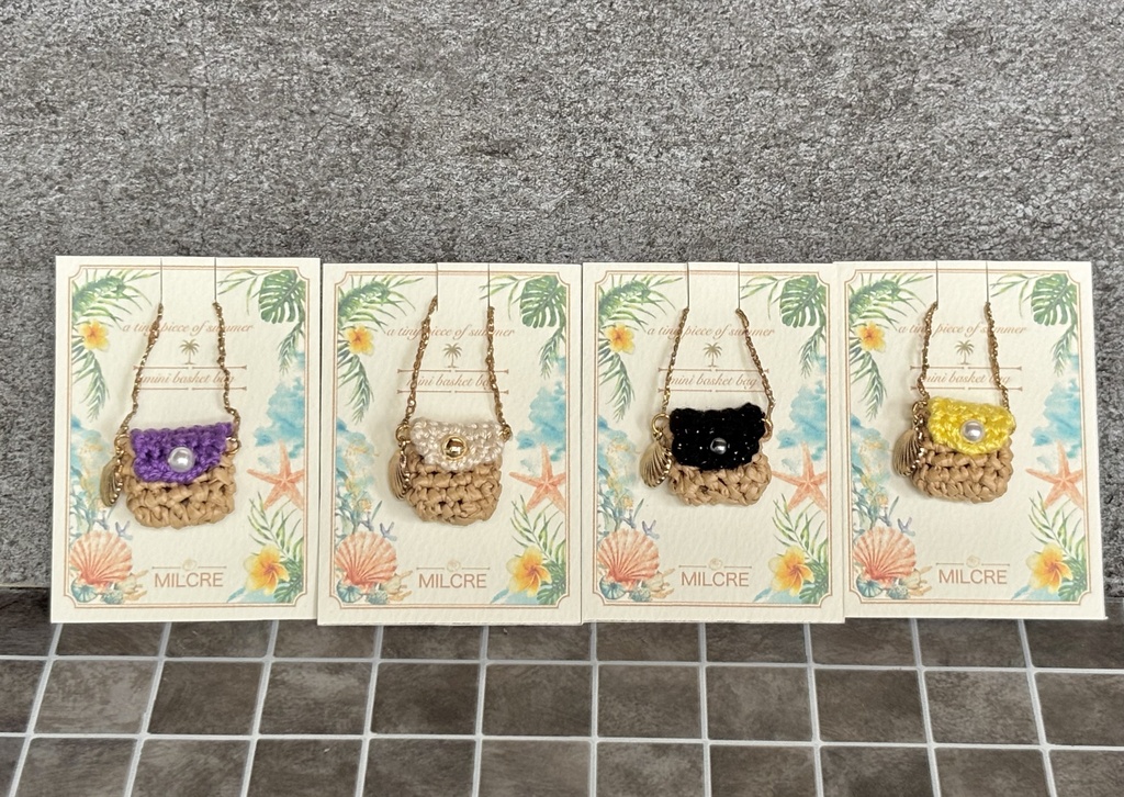 🏝️夏のショルダーかごバッグ 10cmぬいサイズ