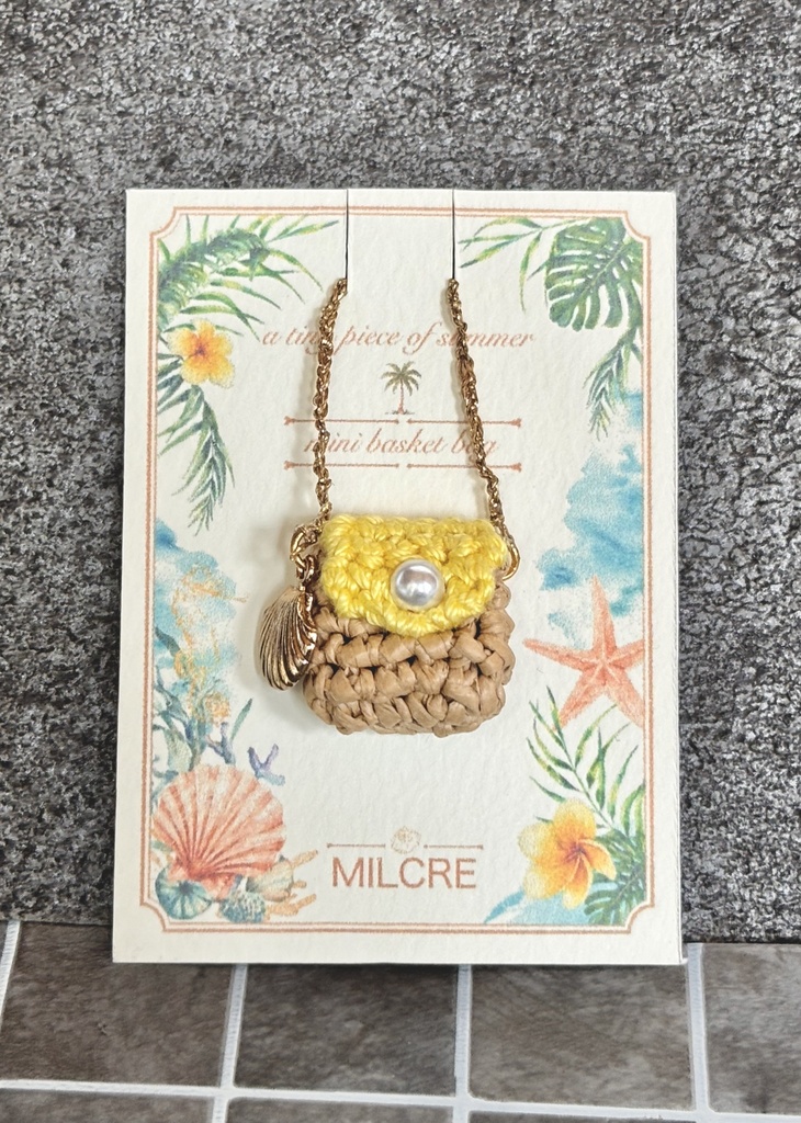 🏝️夏のショルダーかごバッグ 10cmぬいサイズ