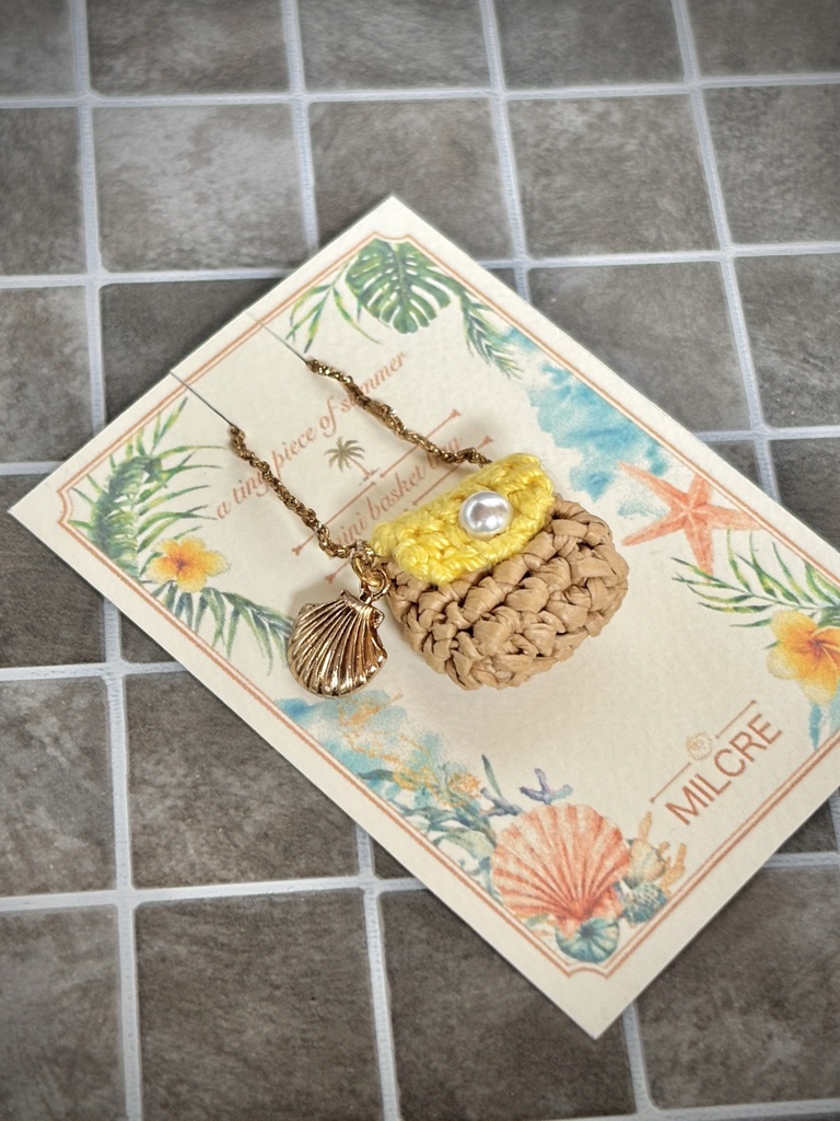 🏝️夏のショルダーかごバッグ 10cmぬいサイズ