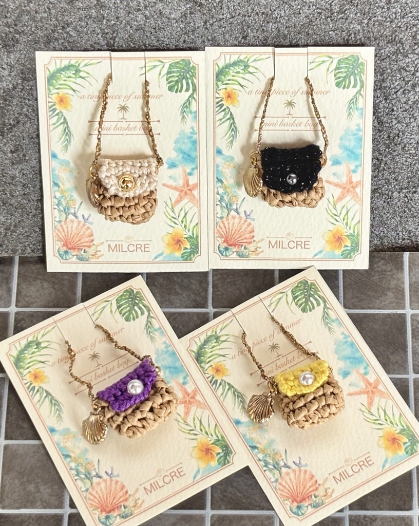🏝️夏のショルダーかごバッグ　10cmぬいサイズ