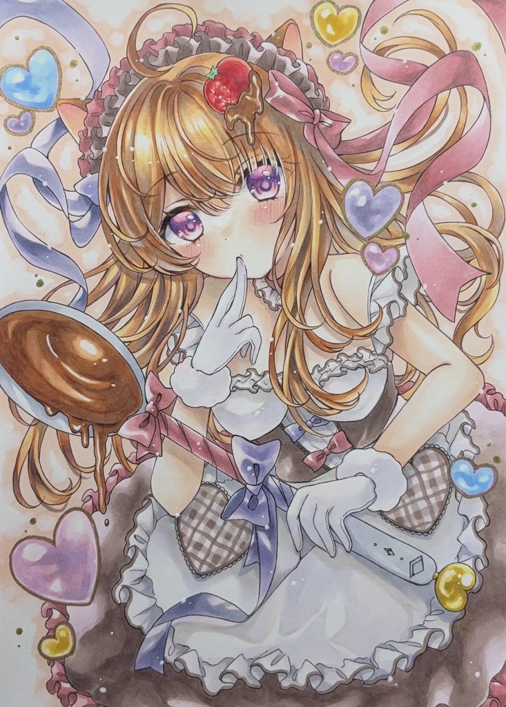 【直筆原画】オリジナル 2026バレンタインday【手描きイラスト】