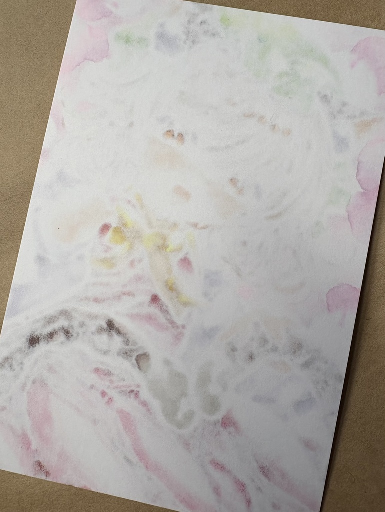 手描きイラスト◇橙 ハガキサイズ【色味注意】