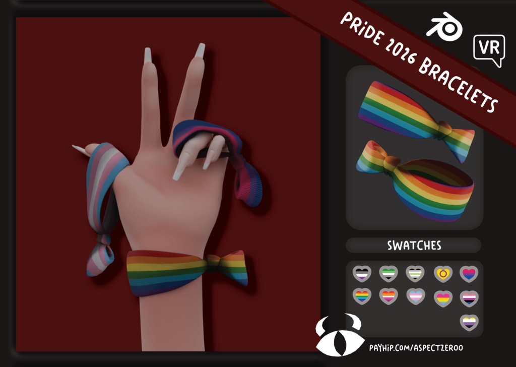 2026 Pride Bracelets -  Accessory for VRChat 