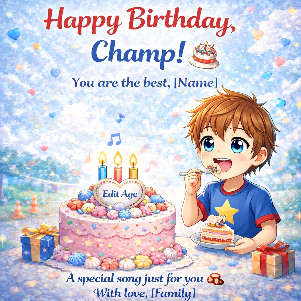  男の子のバースデーカード｜Happy Birthday    Boy's Birthday Card | Happy Birthday