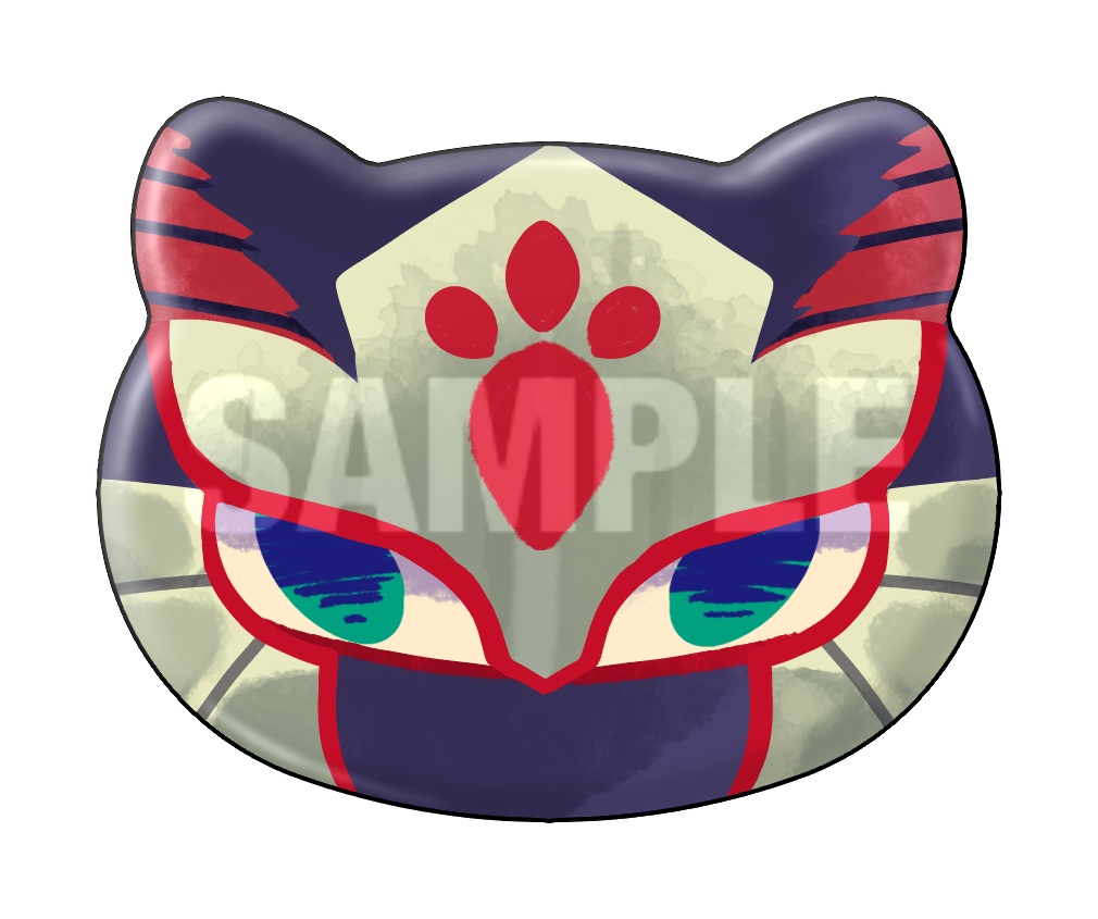 MHオトモアイルー猫耳缶バッチSⅠ