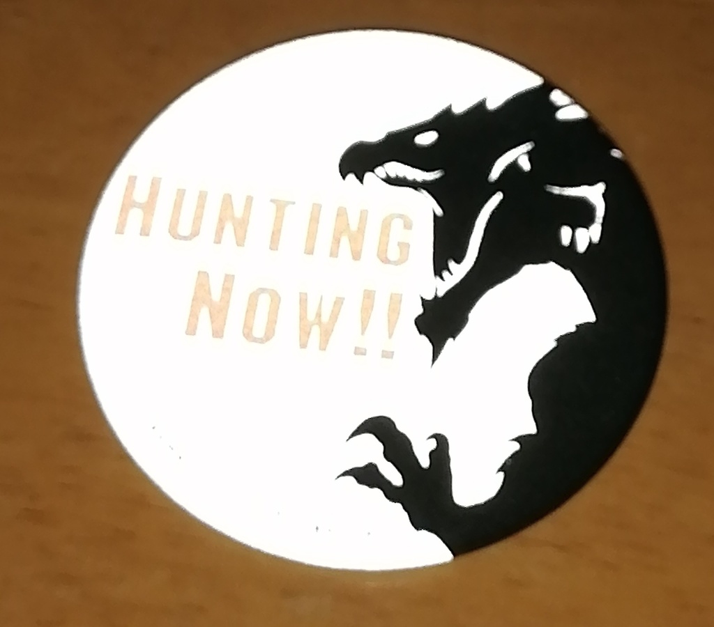 【 モンハン狩り中缶バッチ】ジンオウガ/ リオレウス/アイルー