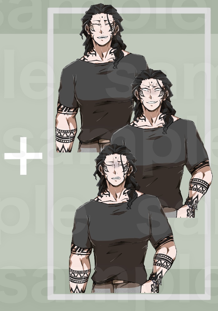 【立ち絵素材】刺青パワー男子