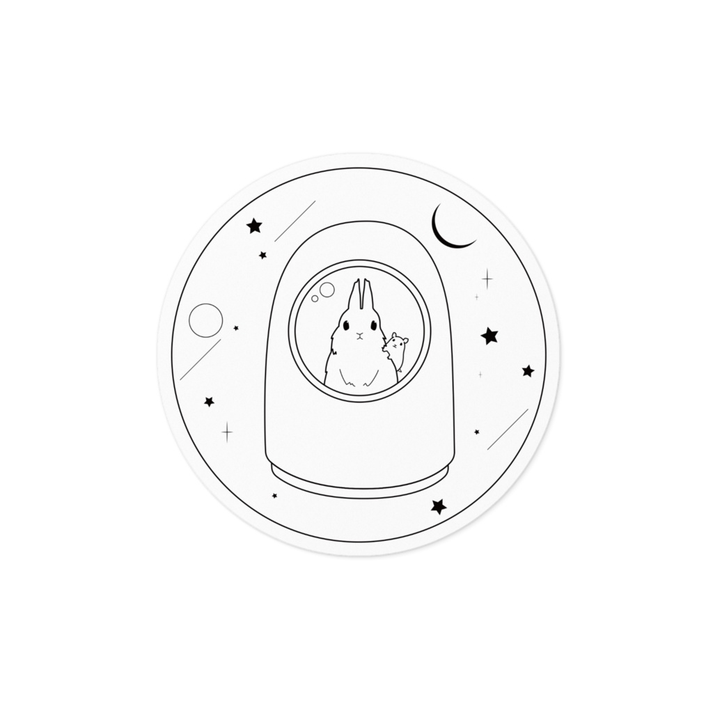 うさことはむこステッカー