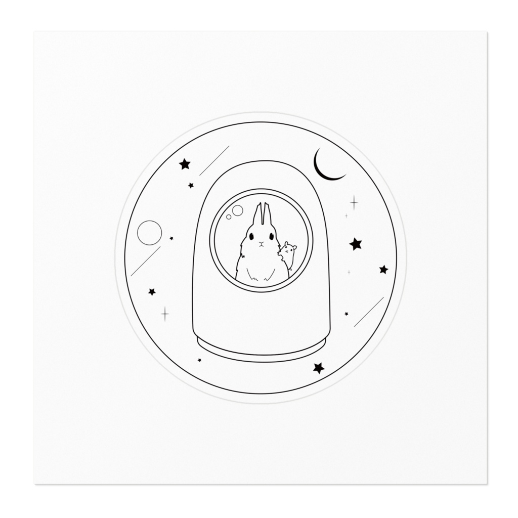 うさことはむこステッカー