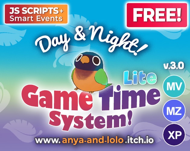 🌞🌜 RPGツクール MZ / MV / XP 昼夜ゲーム時間システム RPG Maker Day & Night Game Time System