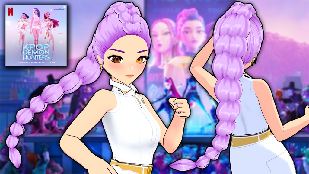 [K-POP DEMON HUNTERS] VROID | Rumi Braid | Long Braid