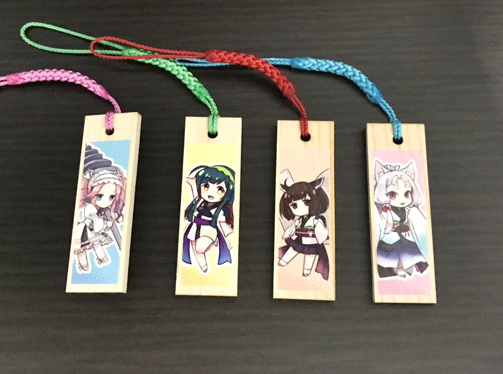 東北ずん子木札ストラップ