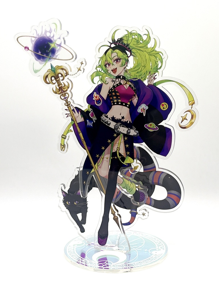 魔法陣から飛び出す津ノ崎withちくわのアクスタ\😈🐱/