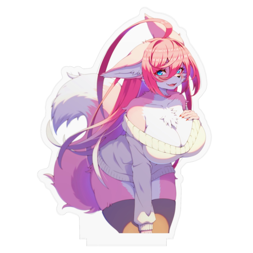 ゆるニットきつねのおねえさん