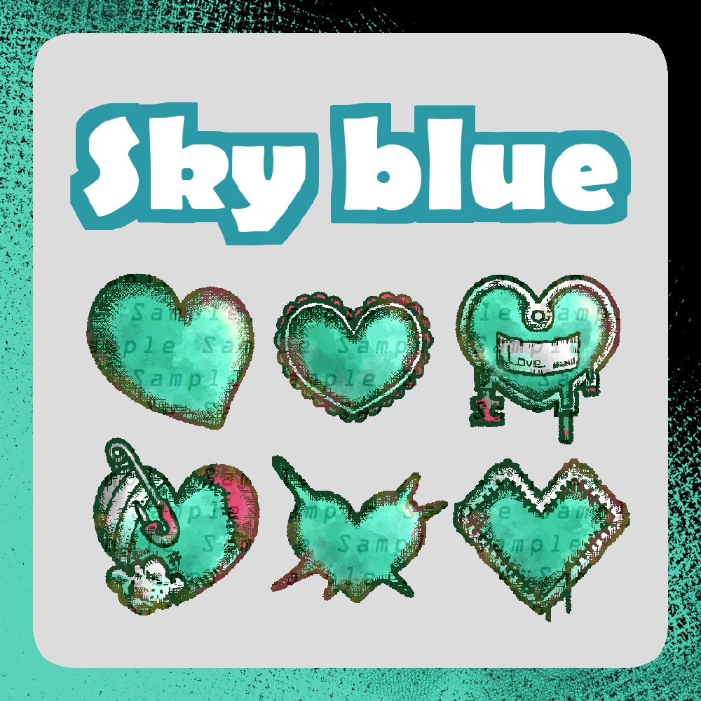 【透過png】ちょっとダークなハート素材【TRPG・Wordpartyなど】