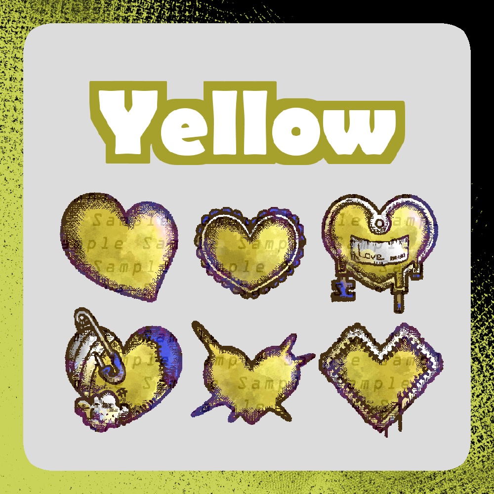 【透過png】ちょっとダークなハート素材【TRPG・Wordpartyなど】