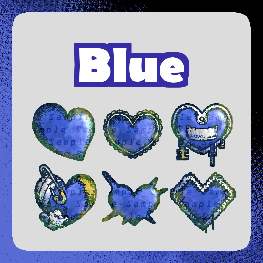 【透過png】ちょっとダークなハート素材【TRPG・Wordpartyなど】