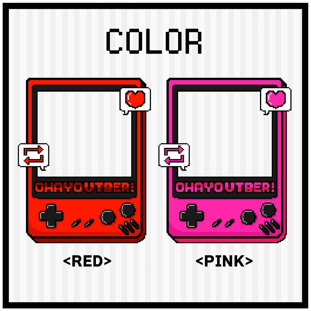 【フリー】レトロゲーム風おはV素材【ドット絵】