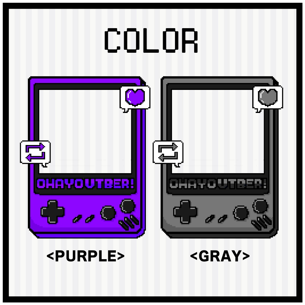 【フリー】レトロゲーム風おはV素材【ドット絵】