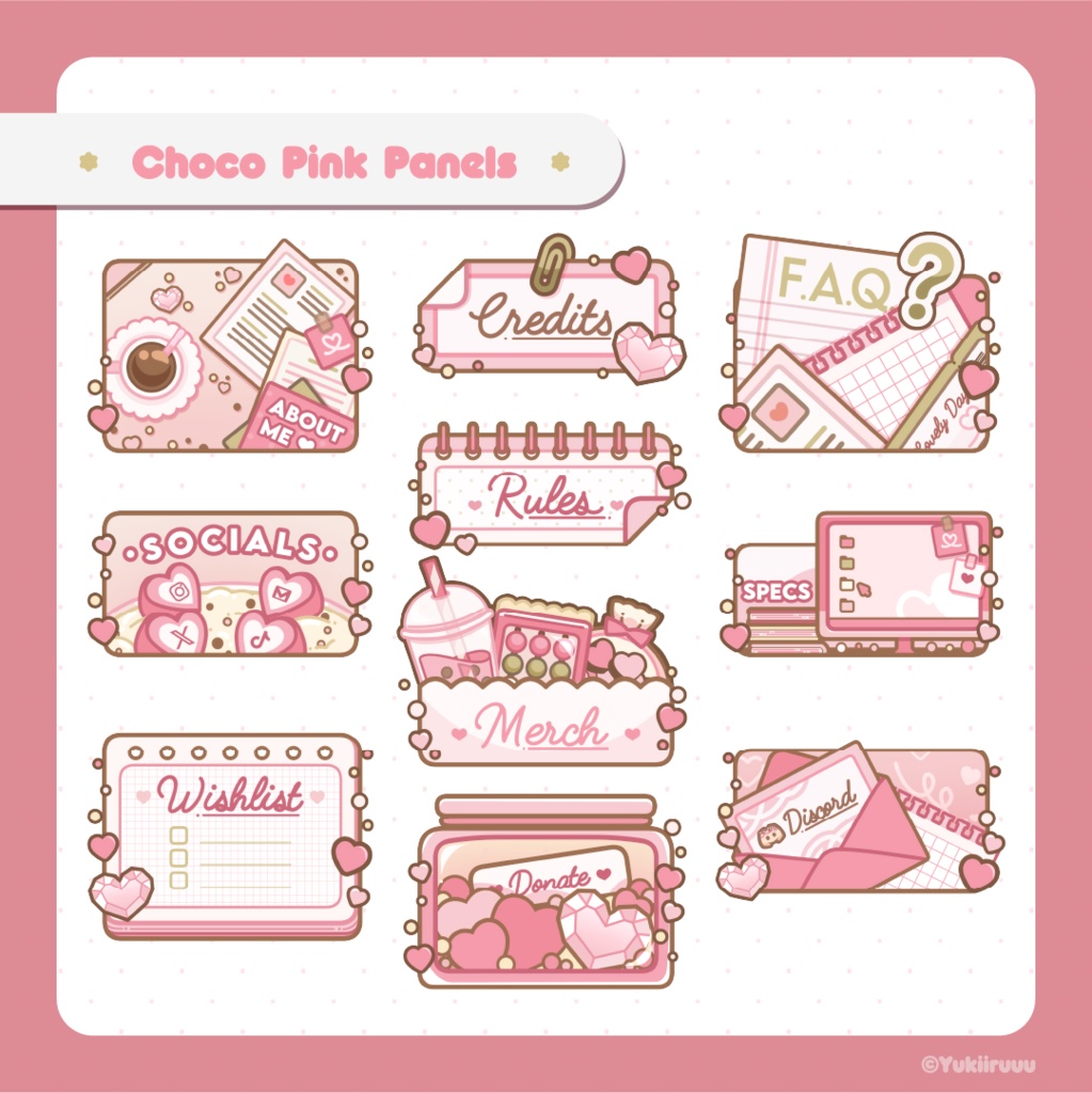 Choco Pink Twitch Panels!