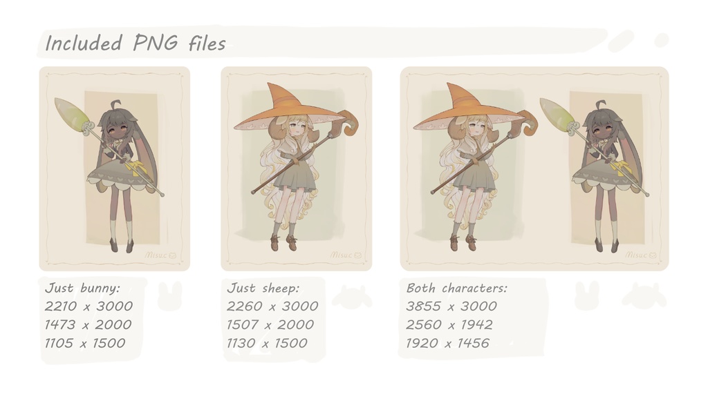 Mage Girls Digital Illustrations