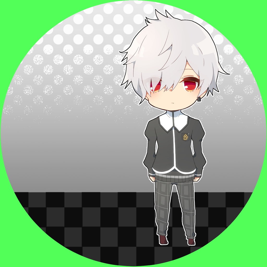 カケル先生と副長缶バッジ