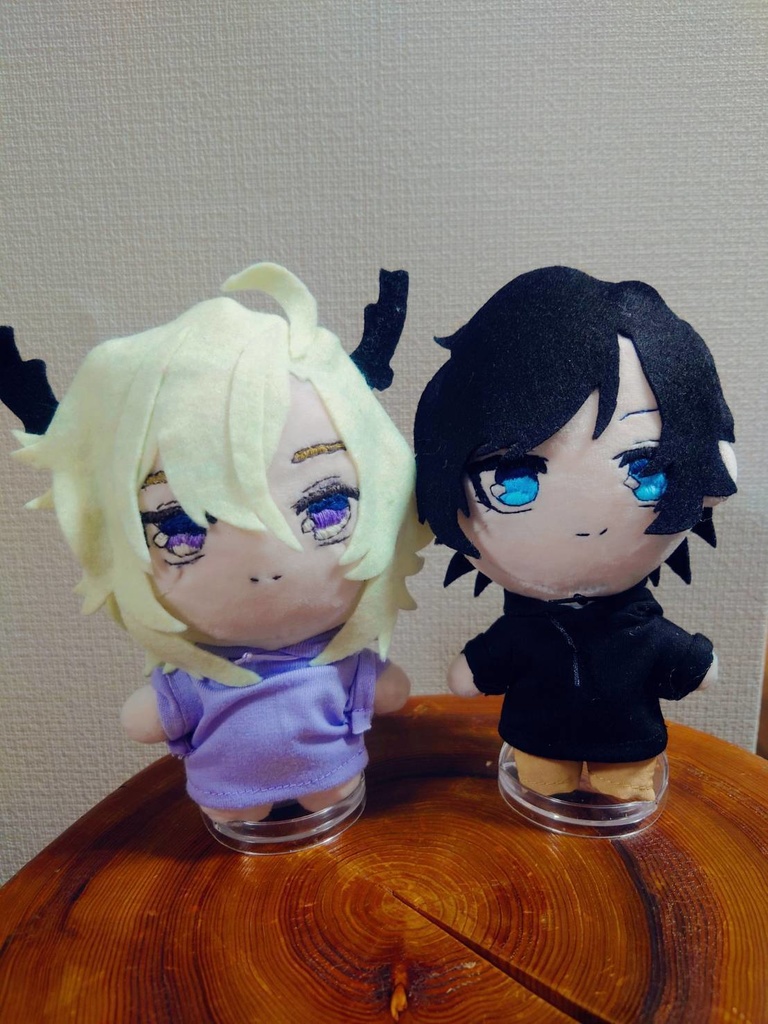 【展示のみ】リーフォン君と管理人君ぬいぐるみ