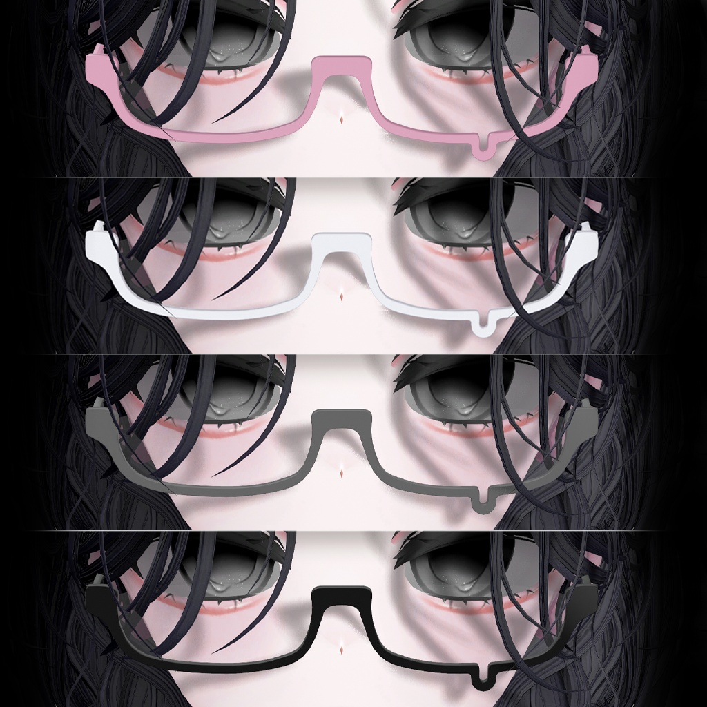 【49アバター対応】Bottom Rimmed Glasses【VRChat】
