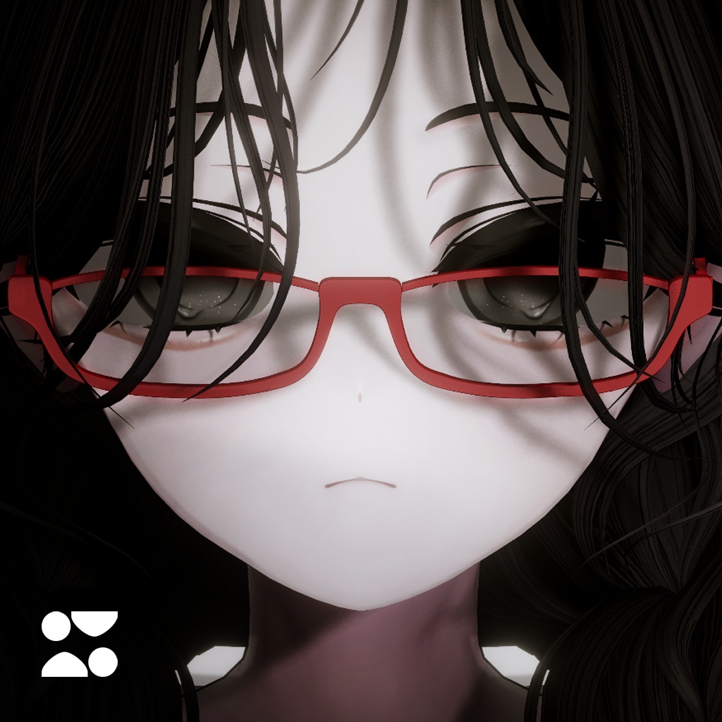 【49アバター対応】Bottom Rimmed Glasses【VRChat】