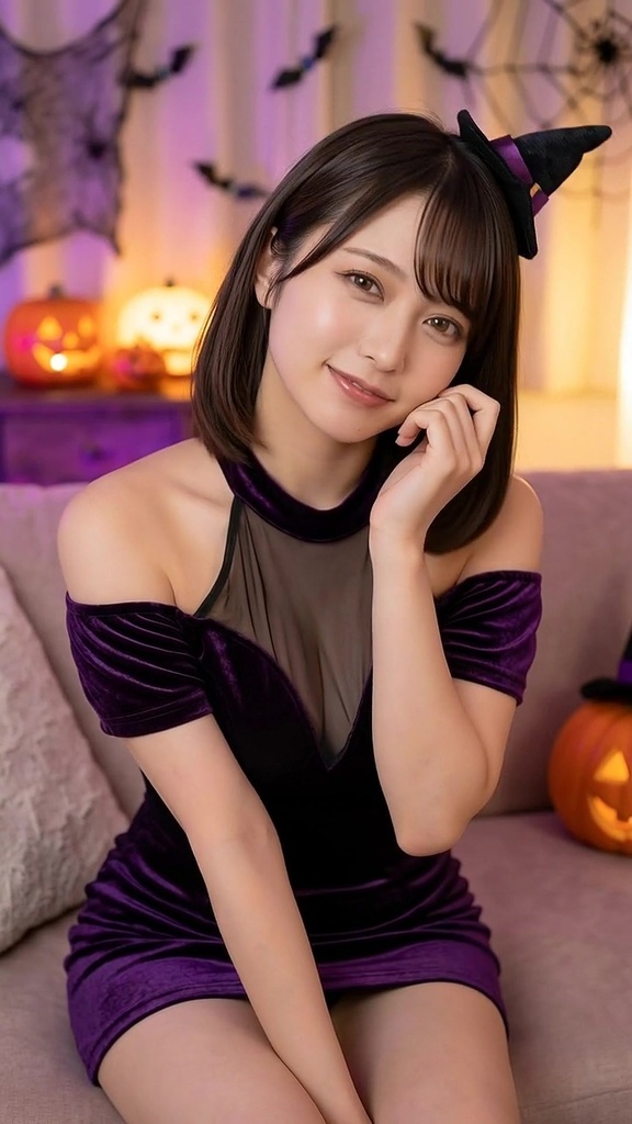 ハロウィンの夜、どんな魔法かけてほしい?【AI生成・縦動画】