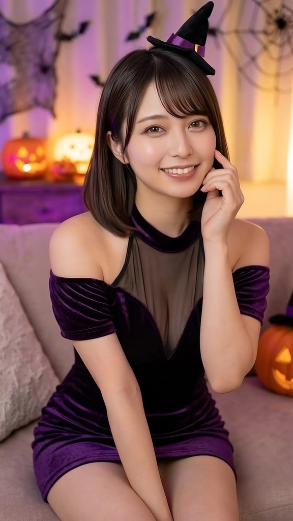 ハロウィンの夜、どんな魔法かけてほしい？【AI生成・縦動画】