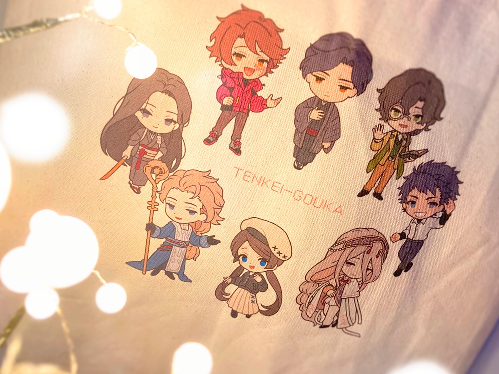 【8キャラ円陣】トートバッグ【天啓劫火】