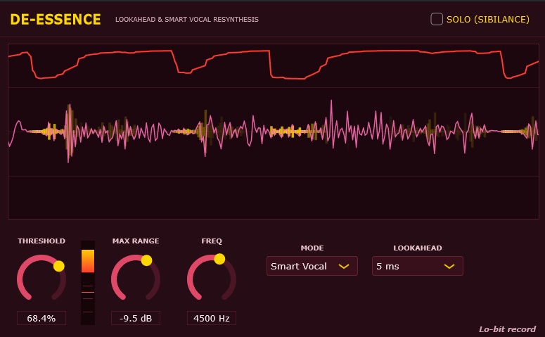 DeEssence - LookAhead & Smart Vocal DeEsser