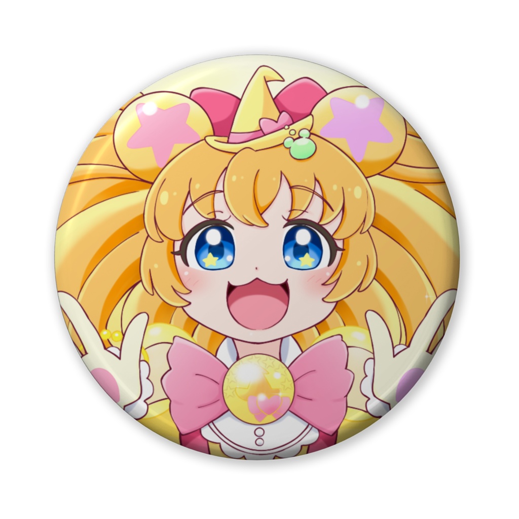 キュアモフルン缶バッチ