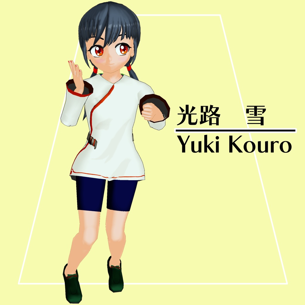 オリジナル3Dモデル　光路　雪