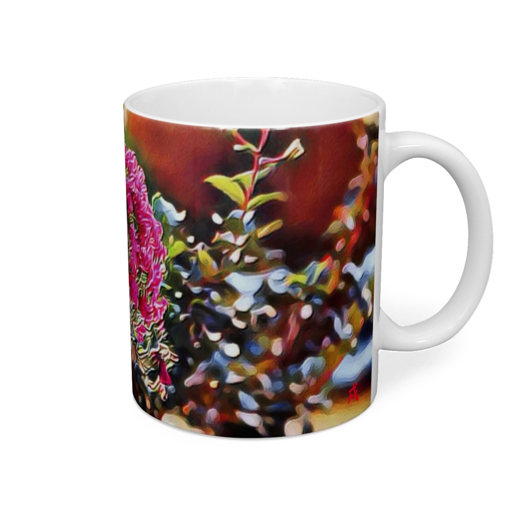 a-190 サルスベリの花 Flower of lagerstroemia indica マグカップ