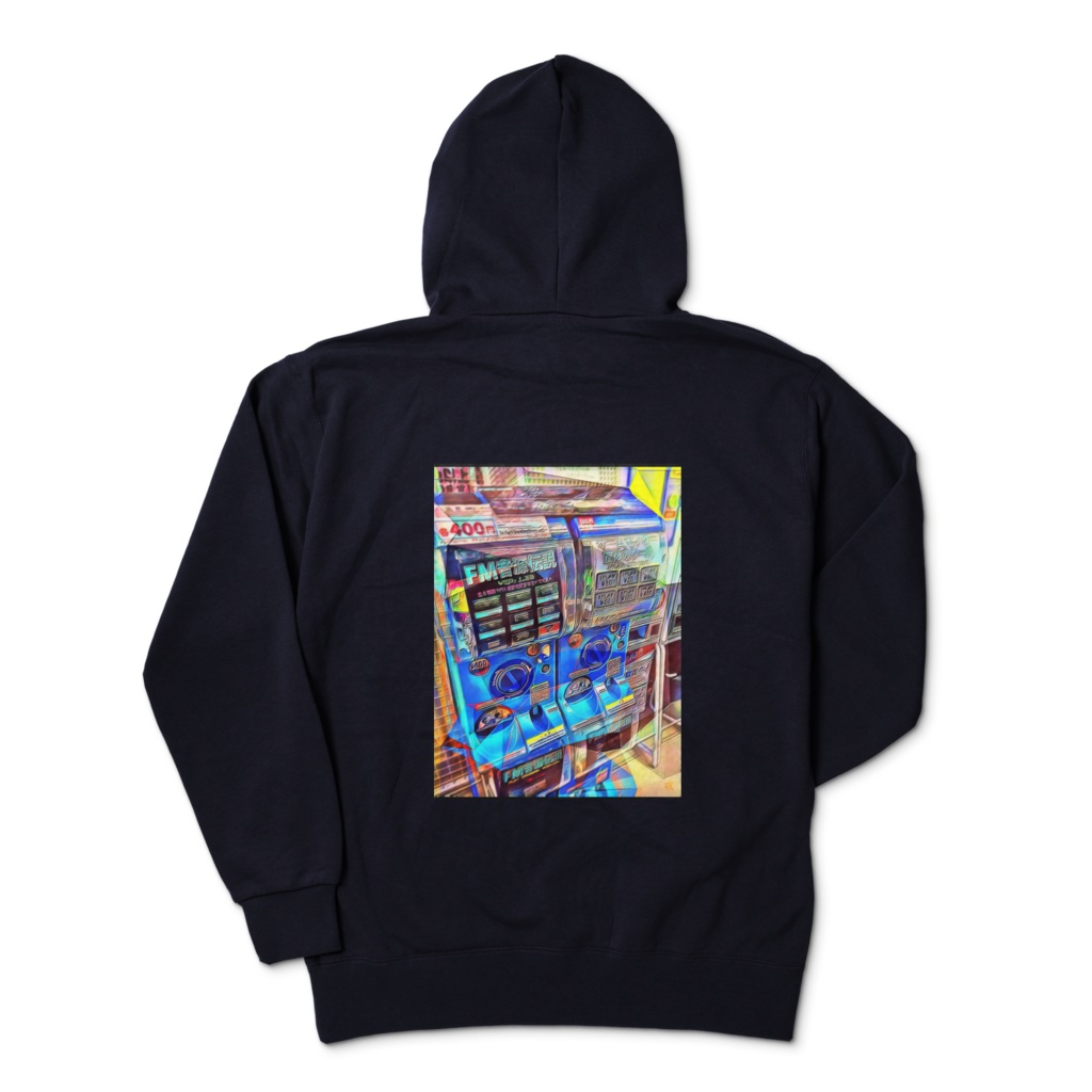 a-204 街で見掛けた FM音源ガチャ (其れは昔観たロボットみたいだった) ジップパーカー